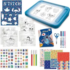 Disney Stitch-Zeichenschulset mit leuchtender Zeichentafel - Lisciani Bild 2