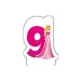 Disney Prinzessin Zahlenkerze 9