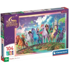 Einhorn Akademie das Team 104-teiliges Supercolor Puzzle - Clementoni Bild 1