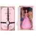 Elegante Modepuppe mit Zubehör im rosa Kleid, 30 cm