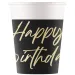Elegantes Geburtstags-Pappbecher-Set mit „Happy Birthday“-Aufschrift, 8 Stück, 200 ml