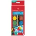 Faber-Castell: Aquarellfarben Set mit 12 Stück 30mm Runden