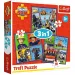 Feuerwehrmann Sam 3 in 1 50, 36 und 20 Teile Puzzle - Trefl Bild 1
