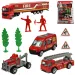 Feuerwehrwagen: Feuerwehrfahrzeug-Spielset mit Zubehör Bild 1