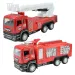 Feuerwehrwagen: Rückzieh-Feuerwehr-LKW in zwei Varianten, 14 cm Bild 1