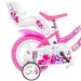 Flappy 12” Kinderfahrrad mit Korb und Puppensitz in Rosa-Weiß - Dino Bikes Fahrrad Bild 2