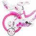Flappy 14” Kinderfahrrad mit Korb und Puppensitz in Rosa-Weiß – Dino Bikes Fahrrad Bild 2