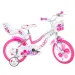 Flappy 14” Kinderfahrrad mit Korb und Puppensitz in Rosa-Weiß – Dino Bikes Fahrrad Bild 1