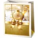 Frohe Weihnachten goldfarbene große Geschenktasche 26x13x33cm
