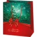 Frohe Weihnachten grün-rote normale Geschenktasche 11x6x14cm