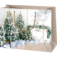 Frohe Weihnachten mittelgroße Geschenktasche 18x23x10cm