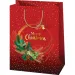 Rote große Geschenktasche „Merry Christmas“, 24 x 35 x 9 cm
