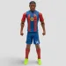 Fußballspieler Actionfigur, 20 cm - FC Barcelona, Rashford im Trikot mit der Nummer 14 Bild 1