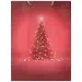 Geschenktüte in Rot mit Weihnachtsbaum-Muster 17,5x22,5x9,5cm
