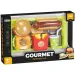 Gourmet-Schnellrestaurant-Menü mit Tablett Bild 1