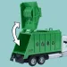 Heavy Duty Truck: Schwerlast-LKW-Modell mit Rückziehmotor, Metall, selektiver Müllsammler, mit öffnenden Türen und Mülltonne, Maßstab 1/36 Bild 5
