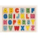 Holz-ABC-Buchstaben farbenfrohes Formpuzzle