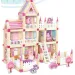 Holz rosa Schloss Spielset mit Zubehör Bild 2