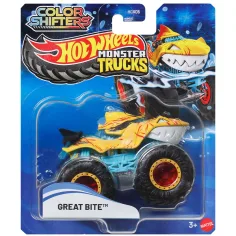 Hot Wheels Monster Truck: Great Bite Farbwechsel Kleinwagen 1/64 - Mattel