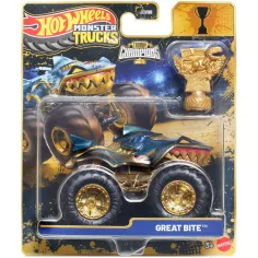 Hot Wheels Monster Trucks: Great Bite Champion Kleinwagen Pokal 1/64 – Mattel