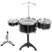 Jazz Drum Ständer 4-teiliges schwarzes Schlagzeug-Spielset Bild 2