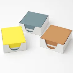 Geleimter Notizblock in mehreren Farben, 500 Blatt, 8,5 x 8,5 x 4,5 cm