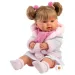 Llorens: Alexandra, 42 cm weinende Puppe mit Schnuller und rosa Bommel-Schal Bild 2