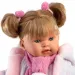 Llorens: Alexandra, 42 cm weinende Puppe mit Schnuller und rosa Bommel-Schal Bild 4