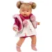 Llorens: Joelle 38 cm große weinende Puppe mit Schnuller in rosa Mantel Bild 1