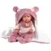 Llorens: Mimi 42 cm große weinende Puppe mit rosa Bärenohren und weichem Schlafsack Bild 1