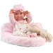 Llorens: Nica 40 cm großes Neugeborenes mit Teddybär und rosa Bettchen Bild 1