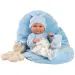 Llorens: Nico 40 cm großes Neugeborenes mit Teddybär und blauem Bettchen Bild 1