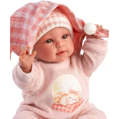 Llorens: Olivia 38cm große weinende Puppe mit kariertem Decke Bild 4