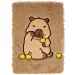 Luna: Capybara gemustertes Plüschtagebuch Bild 1