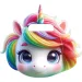 Luna: Einhorn-förmiges Skizzenbuch mit 40 Seiten 28x28 cm