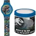 Luna: Jurassic World Dinosaurier-Analogarmbanduhr in Metall-Geschenkbox