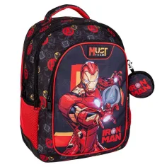 Luna: Must Team Iron Man abgerundeter Schulrucksack mit 3 Fächern, 32x18x43 cm Bild 1