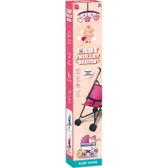 Luna: Rosa Kinderwagen im Karton 26x48x52 cm