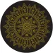 Mandala Schwarz-Gold 8er-Set Papierteller 23 cm