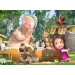 Mascha und der Bär Badezeit 24-teiliges Maxi-Bodenpuzzle 70x50cm - Lisciani Bild 2
