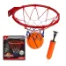 Metall-Basketballkorb-Set mit farbigem Netz, Ball und Pumpe, 24 cm Bild 2