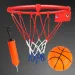 Metall-Basketballkorb-Set mit farbigem Netz, Ball und Pumpe, 24 cm Bild 3