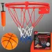Metall-Basketballkorb-Set mit farbigem Netz, Ball und Pumpe, 24 cm Bild 1