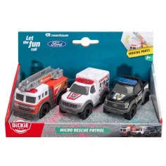 Mikro-Rettungsfahrzeuge in verschiedenen Ausführungen 1/64 – Dickie Toys Bild 1
