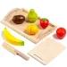 Molto: Obstset aus Holz mit Tablett, 9-teilig Bild 3