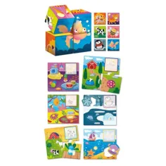 Montessori-Baby-Holzwürfel – Tiere und ihre Lebensräume Bild 2
