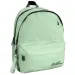 Must: Abgerundete hellgrüne Schultasche mit vier Fächern, Rucksack 32x19x42cm