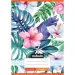 Nebulo: Gesticktes tropisches Blumenmuster kariertes Heft 27-32 A/5
