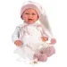 Neugeborenes weinendes Baby mit rosa Schlafmütze 40cm Bild 1
