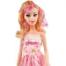 Nicky: Riesige blonde Modepuppe im pinken Kleid mit Soundeffekten 56cm Bild 2